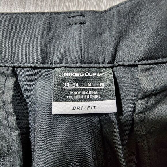 Nike Golf Dri-Fit Pants 34x34 ~ Polyester Spandex ~ Black - Picture 4 of 13